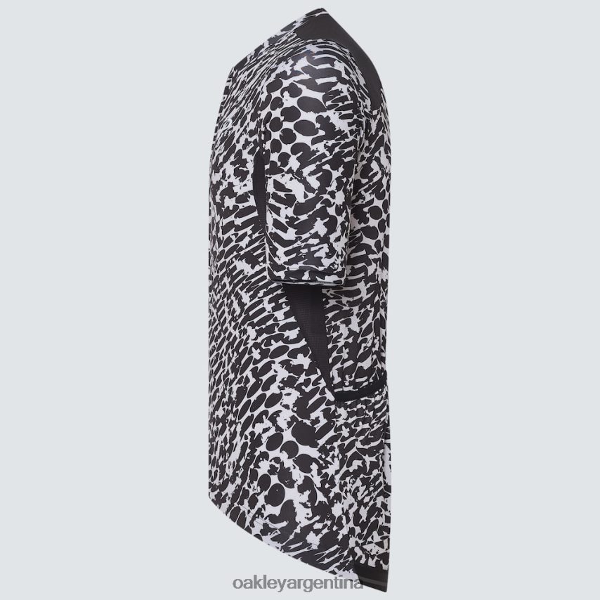 Oakley camiseta de camuflaje Endurance Dazzle NBFV422261 ropa abstracto blanco y negro