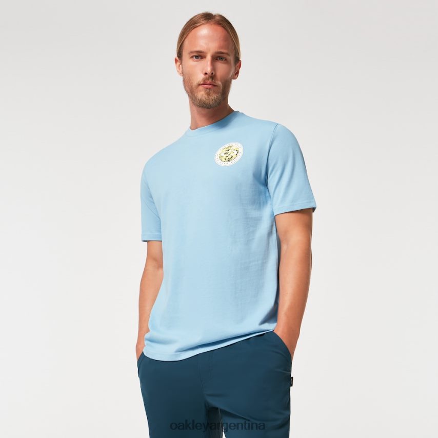 Oakley camiseta de golf mental NBFV422210 ropa azul lavado a la piedra