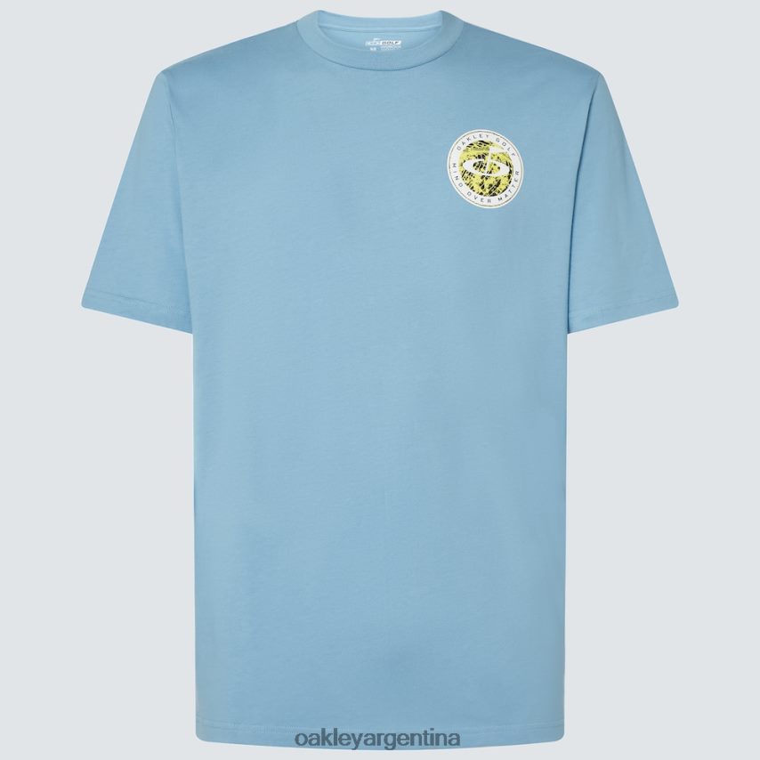 Oakley camiseta de golf mental NBFV422210 ropa azul lavado a la piedra