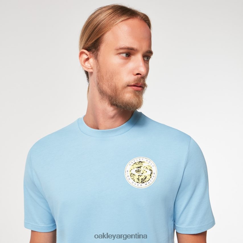 Oakley camiseta de golf mental NBFV422210 ropa azul lavado a la piedra