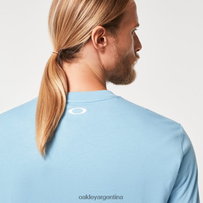Oakley camiseta de golf mental NBFV422210 ropa azul lavado a la piedra