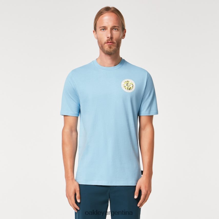Oakley camiseta de golf mental NBFV422210 ropa azul lavado a la piedra
