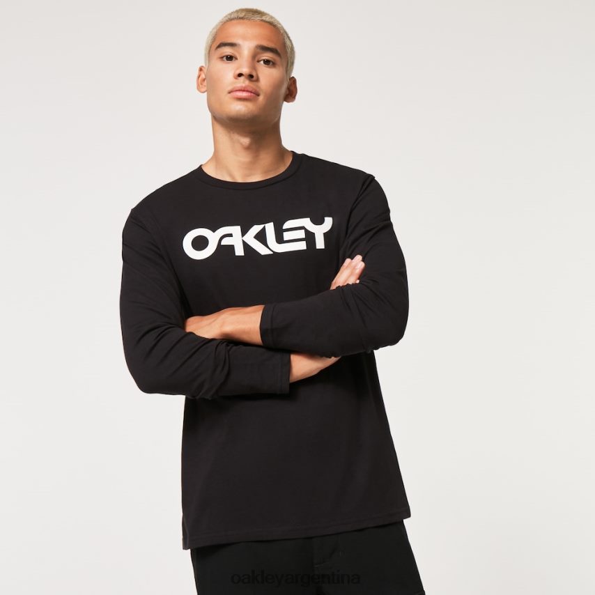Oakley camiseta mark ii l/s 2.0 NBFV422584 ropa blanco negro