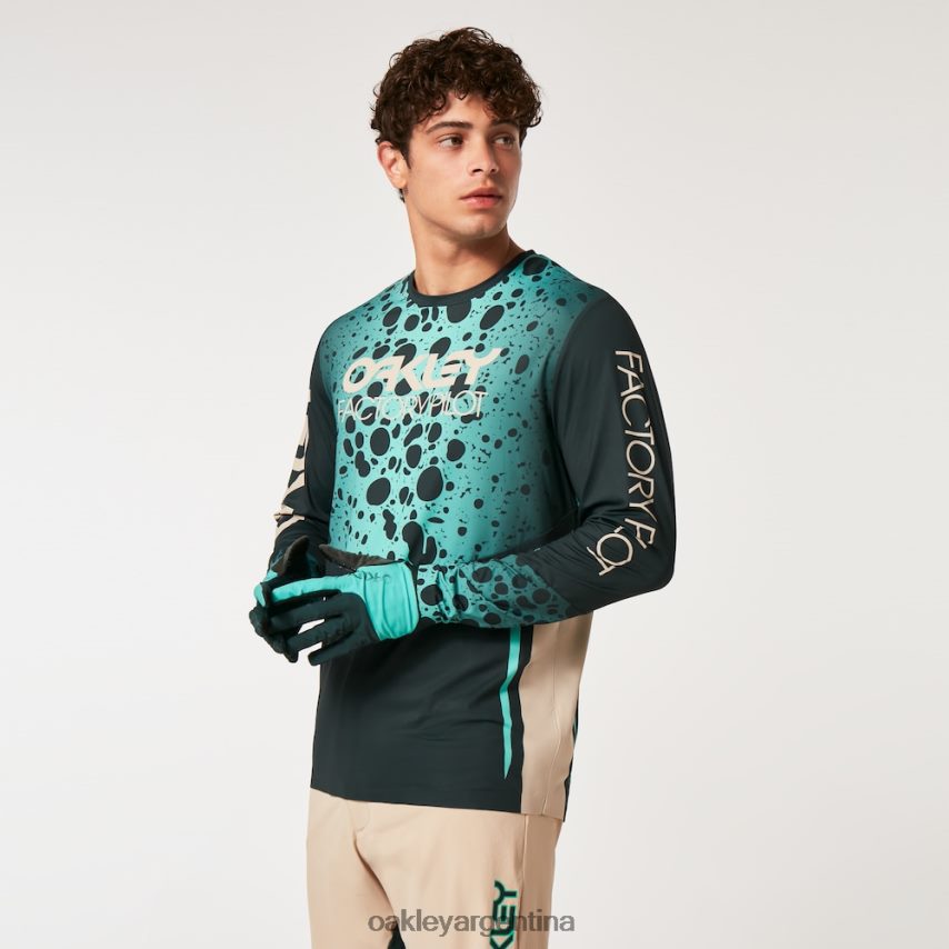 Oakley camiseta maven rc ls NBFV422612 ropa rana verde