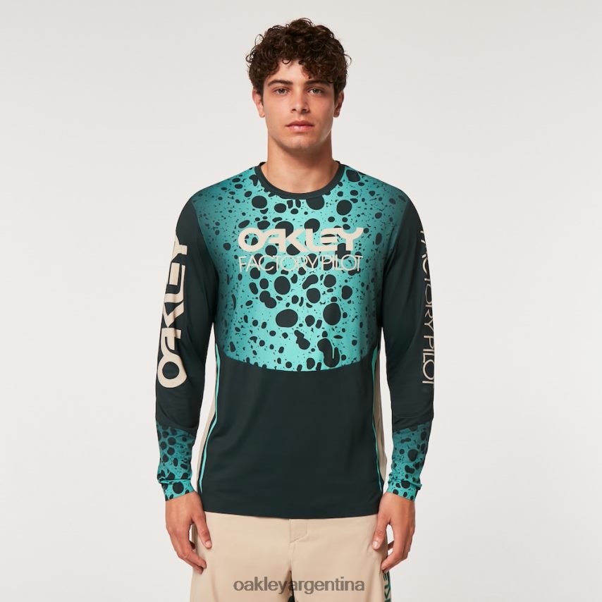 Oakley camiseta maven rc ls NBFV422612 ropa rana verde