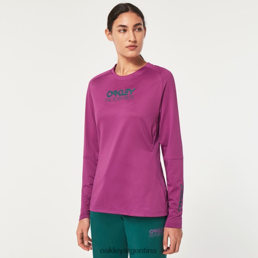 Oakley camiseta mujer factory pilot ls NBFV422638 ropa ultra morado