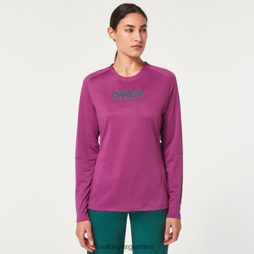 Oakley camiseta mujer factory pilot ls NBFV422638 ropa ultra morado