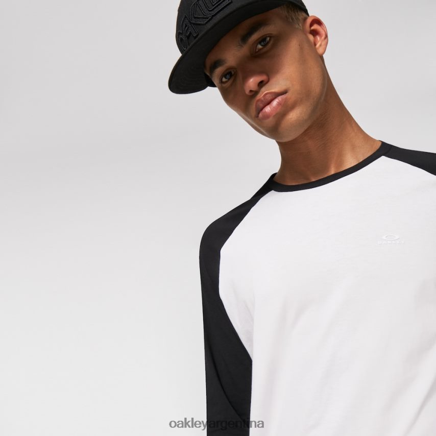 Oakley camiseta raglán relax 3/4 NBFV422469 ropa blanco roto/negro
