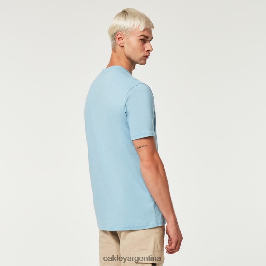 Oakley camiseta una ola b1b NBFV422139 ropa azul lavado a la piedra