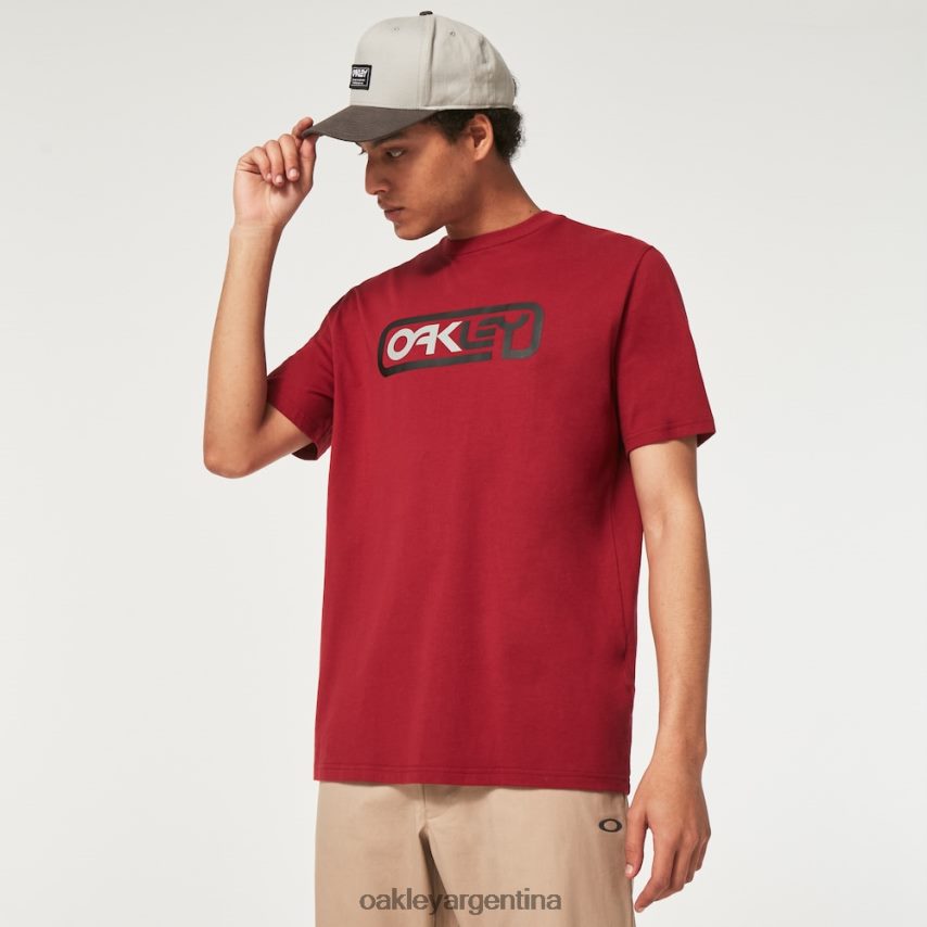 Oakley encerrado en camiseta b1b NBFV422377 ropa rojo hierro