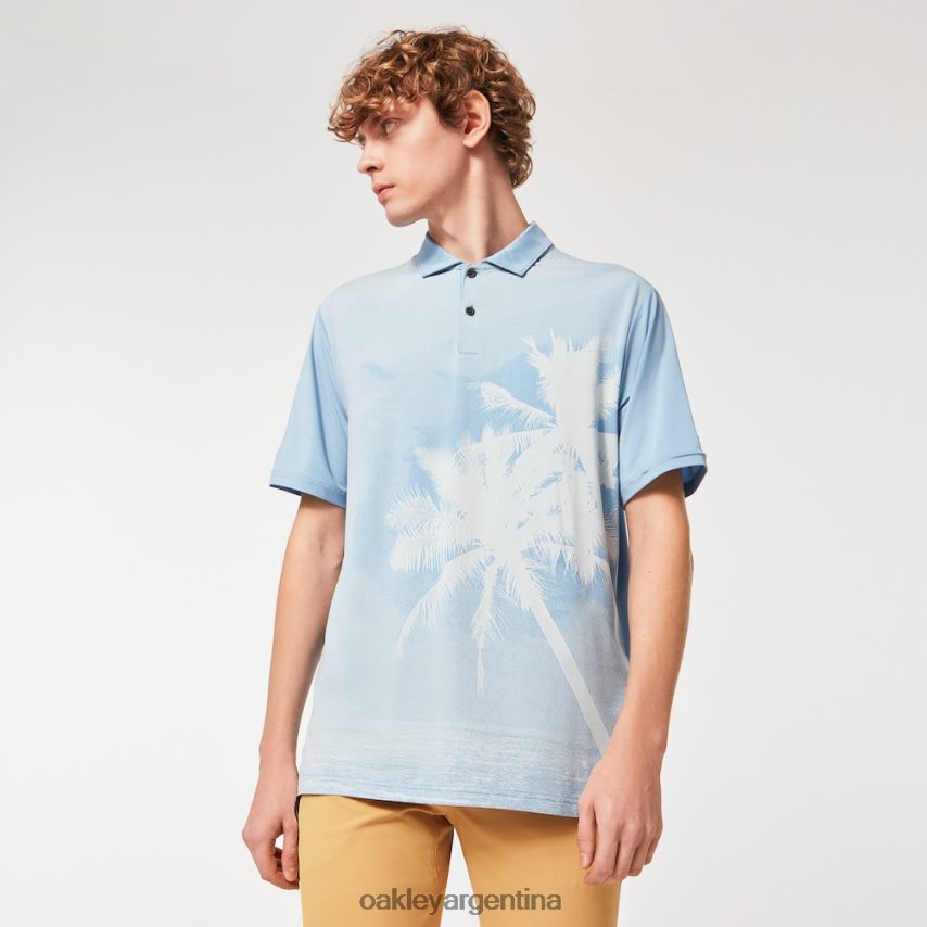 Oakley reducir polo NBFV422180 ropa azul lavado a la piedra