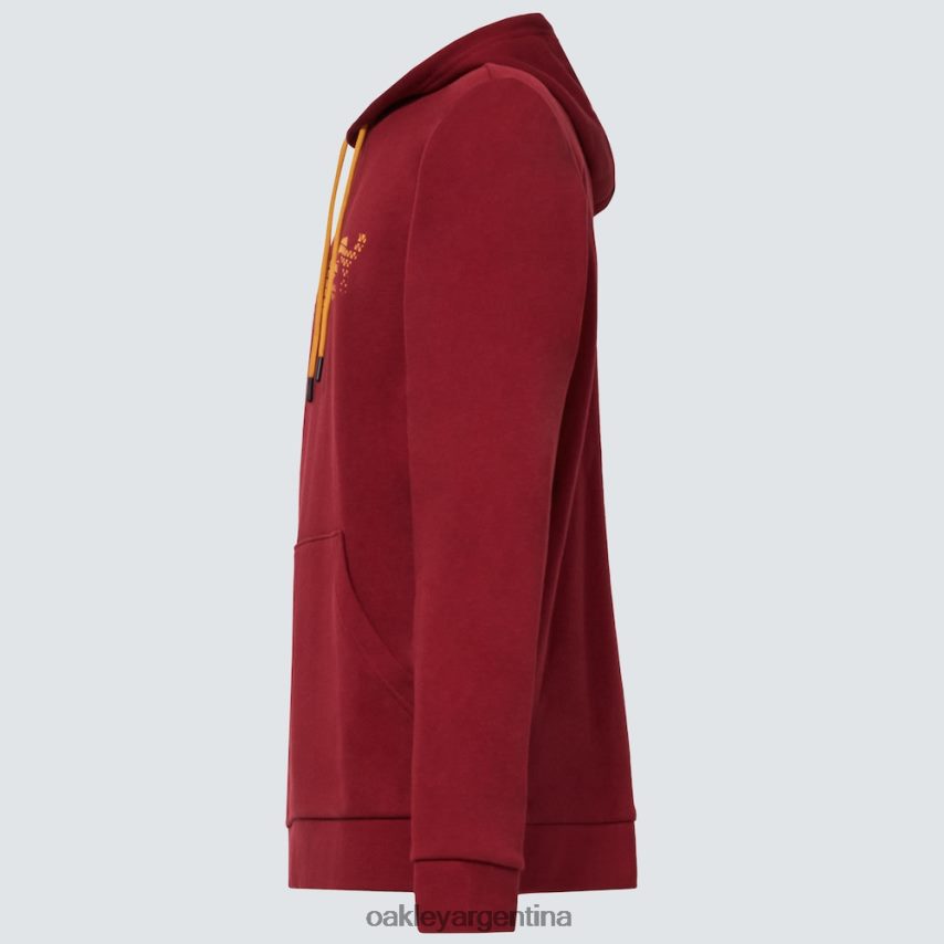 Oakley sudadera con capucha post po NBFV422509 ropa rojo hierro