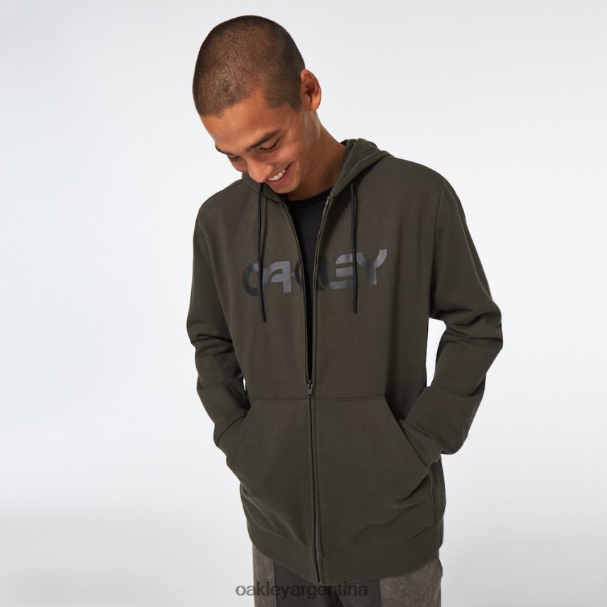 Oakley sudadera con capucha y cierre completo de peluche NBFV422503 ropa nuevo pincel oscuro/negro