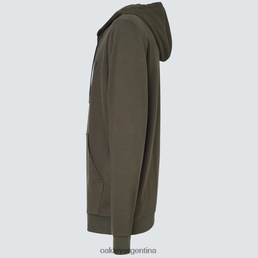 Oakley sudadera con capucha y cierre completo de peluche NBFV422503 ropa nuevo pincel oscuro/negro