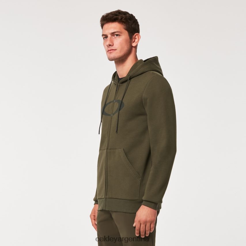 Oakley sudadera con capucha y cremallera completa elipse NBFV422282 ropa nuevo pincel oscuro