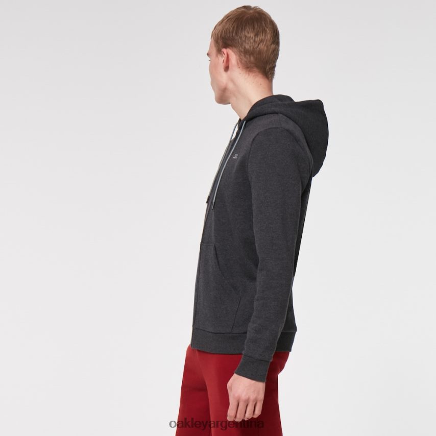 Oakley sudadera con capucha y cremallera completa relax NBFV422423 ropa brezo gris oscuro