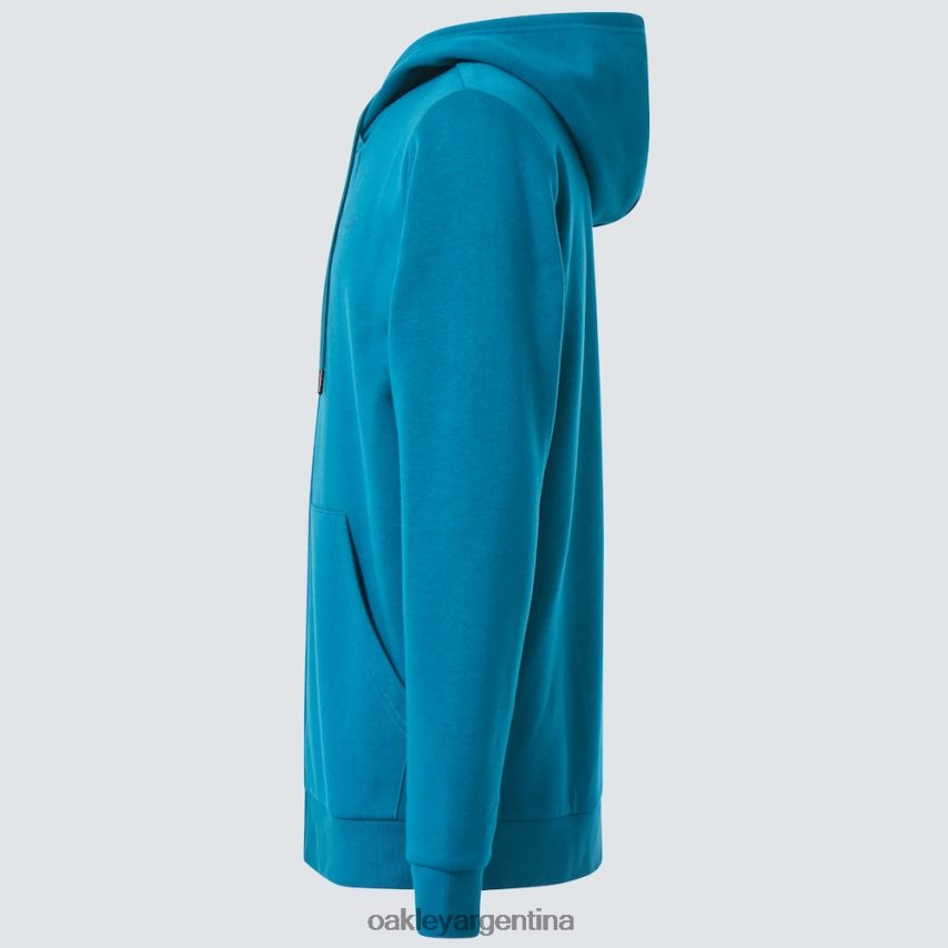 Oakley sudadera con capucha y cremallera completa relax NBFV422424 ropa aurora azul